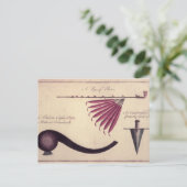 Oude tomahawk, vredespijp en dolk, c.1590 briefkaart (Staand voorkant)