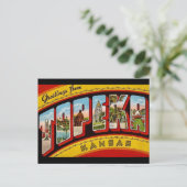 Oude Topeka Kansas Ansichtkaart Briefkaart (Staand voorkant)