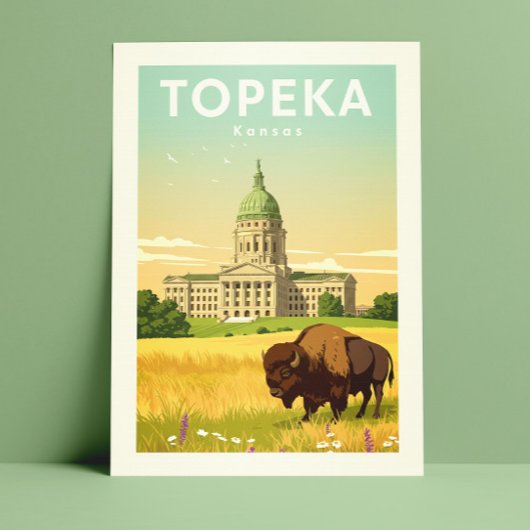 Oude Topeka Kansas Briefkaart