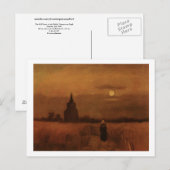 Oude toren in de Fields Van Gogh Fine Art Briefkaart (Voorkant / Achterkant)