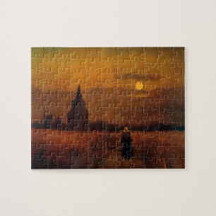 Oude Toren In De Velden door Vincent van Gogh Legpuzzel