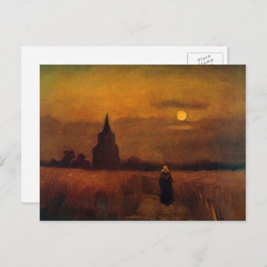 Oude toren in de velden van Vincent van Gogh Briefkaart (Voorkant / Achterkant)