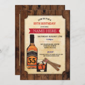 Oude tot perfecte dag Whisky Cigar Invite Kaart (Voorkant / Achterkant)