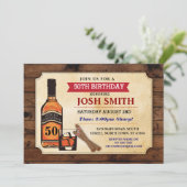 Oude tot perfecte dag Whisky Cigars Invite Kaart (Staand voorkant)