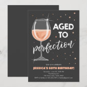 Oude tot perfecte Roos Wijn Verrassingsdag Kaart (Voorkant / Achterkant)