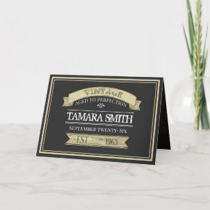 Oude tot perfecte verjaardag kaart