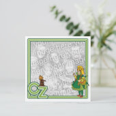 Oude Tovenaar van Oz Baby Shower Feest Uitnodiging (Staand voorkant)