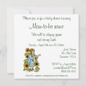 Oude Tovenaar van Oz Baby Shower Feest Uitnodiging (Achterkant)