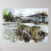 Oude  Town Truck Poster (Voorkant)