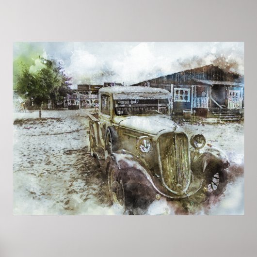 Oude  Town Truck Poster (Voorkant)