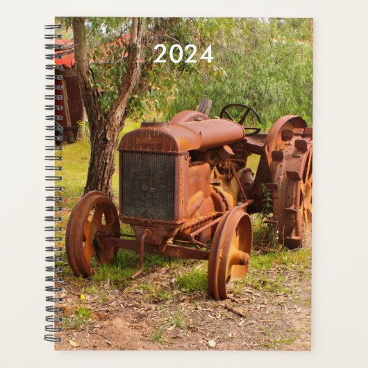 Oude  tractor, Australië, jaarplanner 2024 Planner (Voorkant)