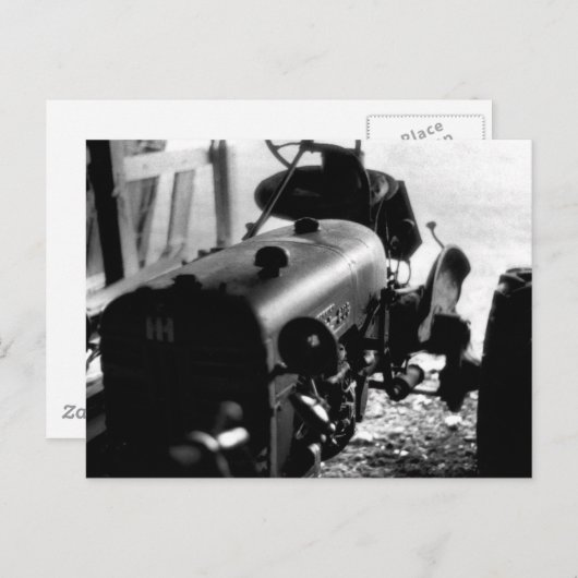 Oude tractor briefkaart (Voorkant / Achterkant)