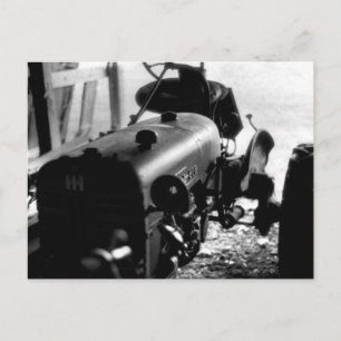 Oude tractor briefkaart