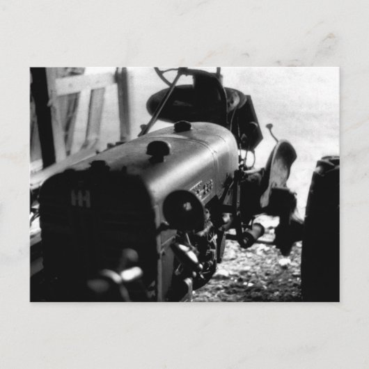 Oude tractor briefkaart (Voorkant)