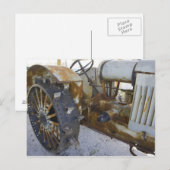 Oude tractor briefkaart (Voorkant / Achterkant)