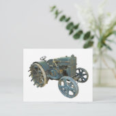 oude tractor briefkaart (Staand voorkant)