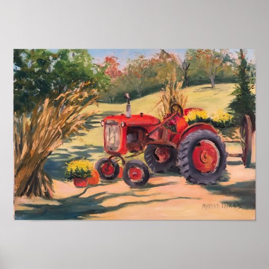 Oude tractor en nieuwe ounty poster (Voorkant)