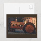 Oude Tractor Foto Briefkaart (Voorkant / Achterkant)