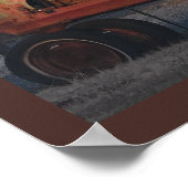 Oude Tractor Foto Poster (Hoek)