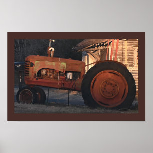 Oude Tractor Foto Poster