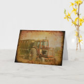 Oude tractor kaart (Gele Bloem)