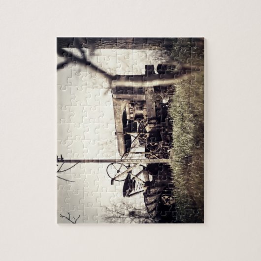 Oude tractor legpuzzel (Verticaal)