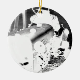Oude Tractor - negatief Keramisch Ornament