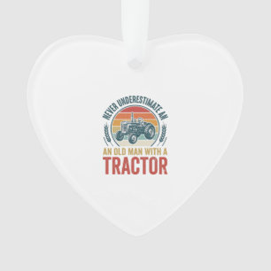 Oude Tractor Oude Man Citaat Shirt Ontwerp_1 Ornament