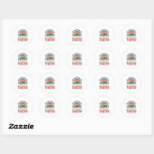 Oude Tractor Oude Man Citaat Shirt Ontwerp_1 Ronde Sticker (Vel)