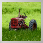 Oude tractor poster (Voorkant)