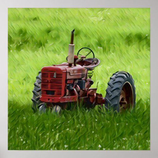 Oude tractor poster (Voorkant)
