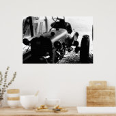 Oude Tractor Poster (Keuken)