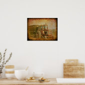 Oude tractor poster (Keuken)