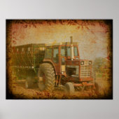 Oude tractor poster (Voorkant)