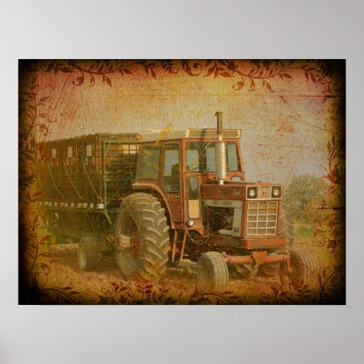 Oude tractor poster (Voorkant)
