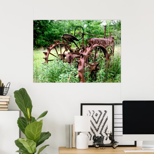 Oude tractor poster (Thuiskantoor)