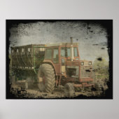 Oude tractor poster (Voorkant)