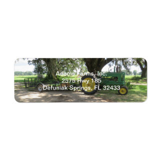Oude Tractor Return Adres label
