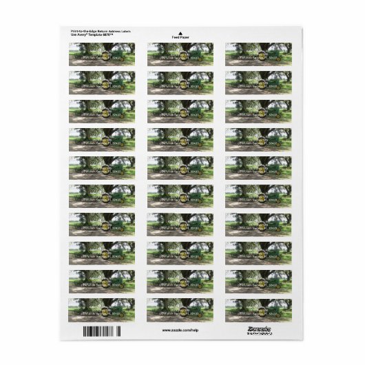 Oude Tractor Return Adres label (Full Sheet)