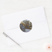 Oude tractor ronde sticker (Envelop)