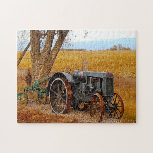 Oude tractor South Dakota. Legpuzzel (Horizontaal)