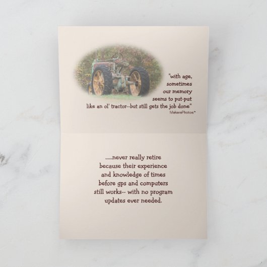 Oude Tractor & Split Rail Fence- aanpassen Kaart (Binnen)