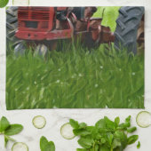 Oude tractor theedoek (Gevouwen)