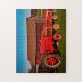 Oude Tractoren. Kerstgroeten Legpuzzel (Verticaal)