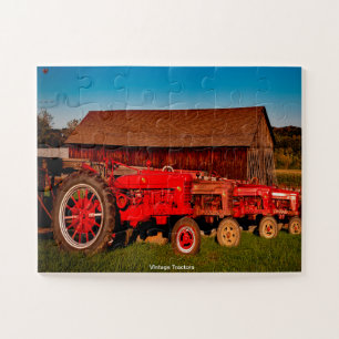 Oude tractoren legpuzzel
