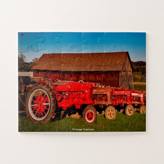 Oude tractoren legpuzzel (Horizontaal)