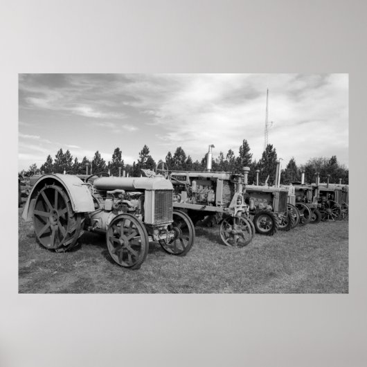 Oude tractoren poster (Voorkant)