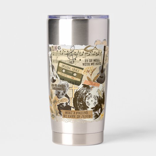 Oude traditionele christelijke hymnen liederen col geïsoleerde drinkbeker (Voorkant)