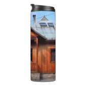 Oude traditionele houten woningen, ousien thermosbeker (Geroteerd rechts)