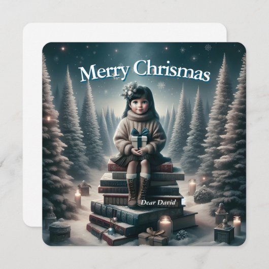 Oude traditionele kerstkaart (Voorkant / Achterkant)